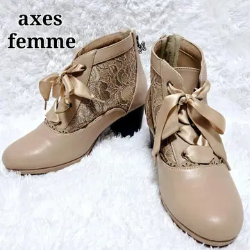axes femme 레이스 리본 부츠 L 사이즈 나비 참 뒷지퍼