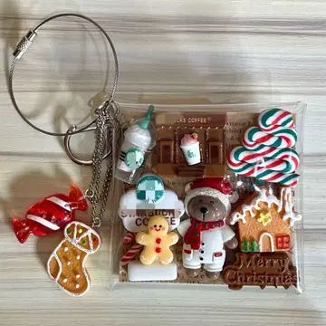 가챠 파우치 곰돌이 카페 산타 크리스마스