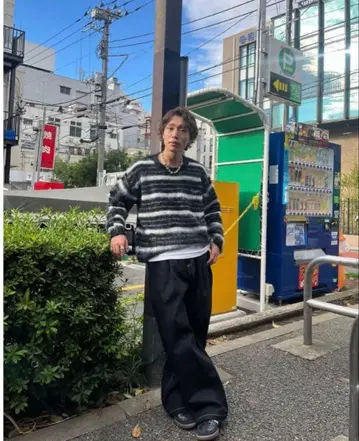 younger song 니트 모헤어 니트 보더 니트