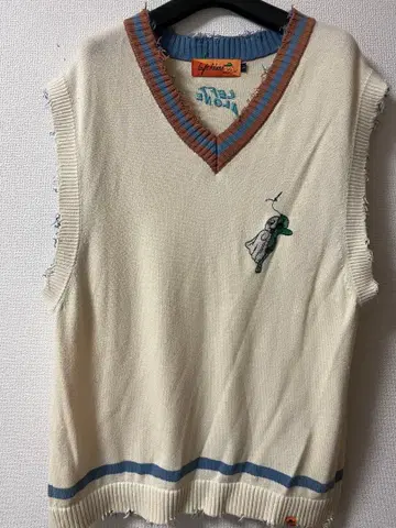left Alone 아이보리 V넥 베스트 L
