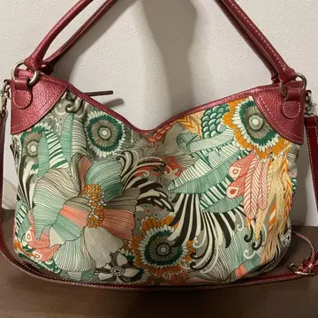 개점 세일 미사용 새상품 새상품급 페레보르사 가죽 x 나일론 자카드 백