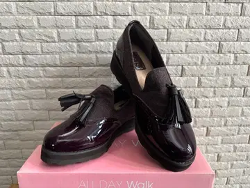 통굽 태슬 로퍼 와인 레드 미사용 새상품 신발