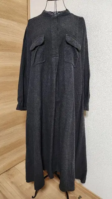 나츄란 구매 스가타카타치 다크 그레이 포켓 부착 텐트 원피스