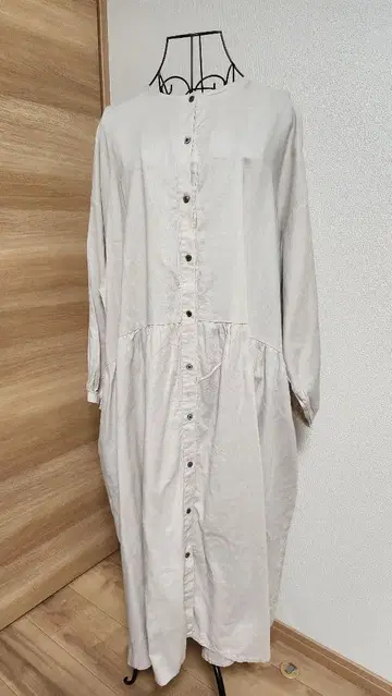 나츄란 구매 Lueuf 아이보리 버튼 셔츠 원피스