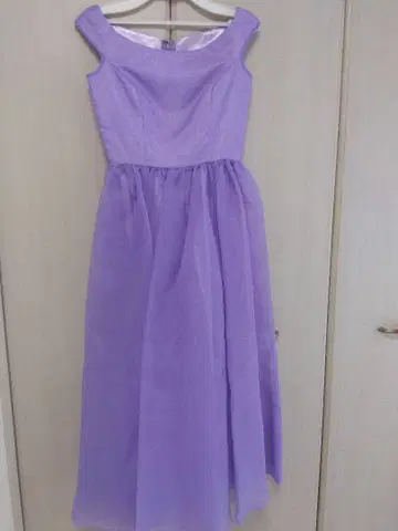 라벤더 롱 드레스 슬리브리스 피로연 발표회 경사