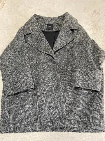 Spick & Span w 슬리버 헤링본 미들 코트