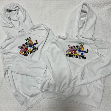 DISNEY BESTIES 후드티 화이트 S사이즈 M사이즈 2장 세트
