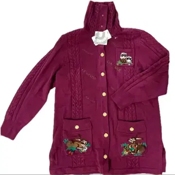 택 포함 새상품 이탈리아 가디건 이탈리아 일본제 하이넥 니트