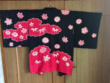 새상품급 순수 실크 겉옷 구름 문양 융단 사슴 무늬