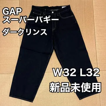 [ 미사용 새상품 ] GAP 슈퍼 배기 데님 다크 린스 W32 L32