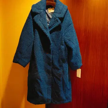 [ 새상품 ] 파시오네 테디 롱 코트 파랑