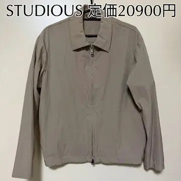 [ STUDIOUS ] 하이퍼폼 지퍼 셔츠 블루종 베이지