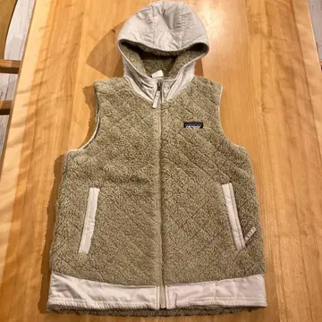 파타고니아 로스 가토 후디드 베스트 화이트 베이지 XS