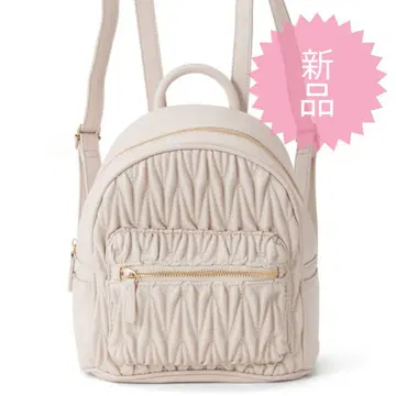 퀼팅 가죽 백팩 [tr511] 아이보리