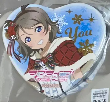 러브 라이브 Aqours 하트 캔뱃지 와타나베 요우