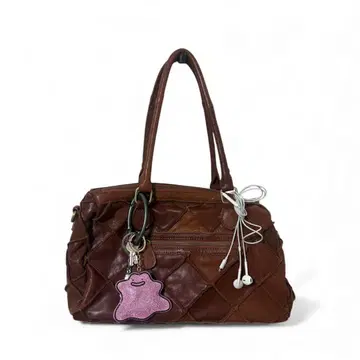 vintage diamond emboss bag 2way (real