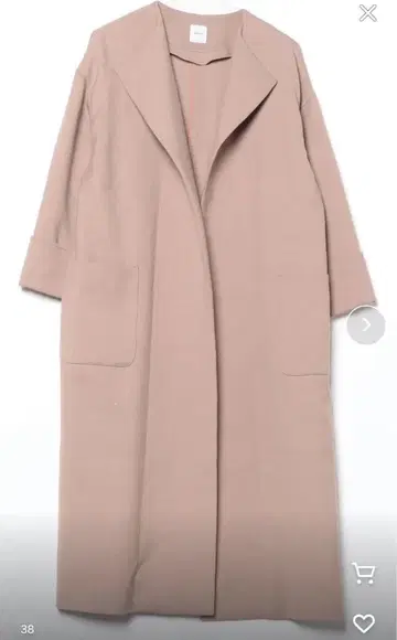 스픽 앤 스팬 베이지 노카라 롱 코트