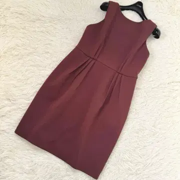 테드베이커 허리 턱 코쿤 드레스 3 와인 레드 포멀