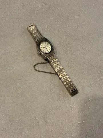 실버 아날로그 시계 빈티지 citizen