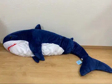 빅 퍼 샤크 봉제 인형 약 150cm 네이비 블랙 눈 GiGO 한정판