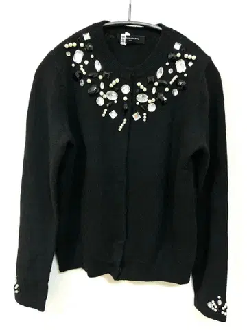 유나이티드 애로우즈 비쥬 가디건 울 모 100% 블랙