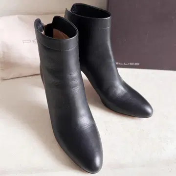 PELLICO 펠리코 가죽 숏부츠 블랙 백지퍼 37