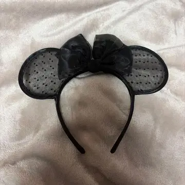 미니 마우스 귀 모양 머리띠 블랙