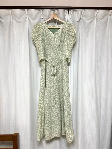 SNIDEL 플라워 프린트 롱 원피스