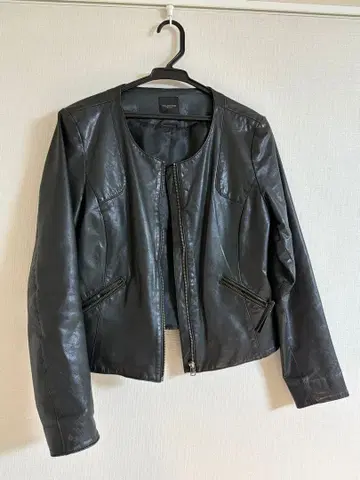 SELECTED FEMME 블랙 가죽 자켓 38