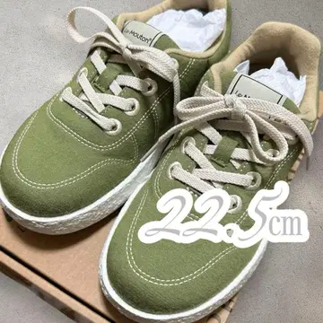 22.5 르무통 메이트 스니커즈 올리브 그린 LeMouton