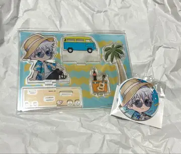 주술회전 마루쿠지 Aloha vibes 아크릴 스탠드 캔뱃지 고죠 사토루