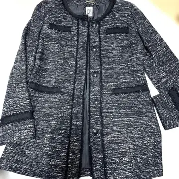 새상품급 MICHEL KLEIN 노카라 자켓 트위드 이토킨