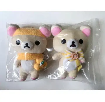 [ 새상품 ] 산엑스 리락쿠마 오렌지 봉제 인형 2개 세트 코리락쿠마