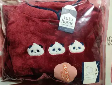 츄츄안나 팬더 복슬복슬 파자마 상하의 세트 M L 빨간색