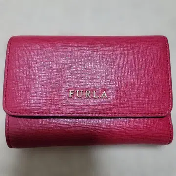 [ FURLA ] 레드 3단 폴더형 지갑