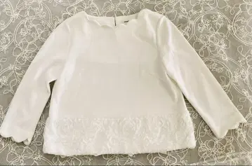 STRAWBERRY-FIELDS 화이트 긴팔 상의 귀여운 파티