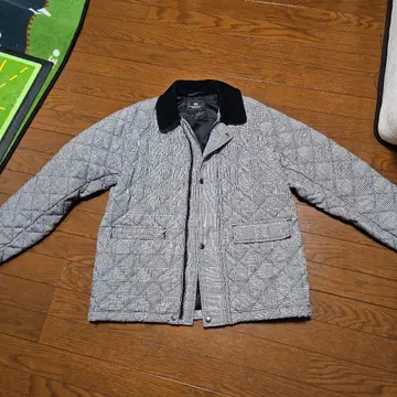 BEAMS HEART 체크 무늬 퀼팅 자켓 S