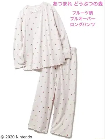 젤라또피케 동물의 숲 후르츠 패턴 풀오버 롱 팬츠