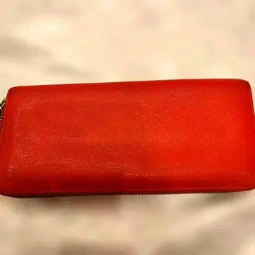 레드 장지갑 지퍼식 슬림