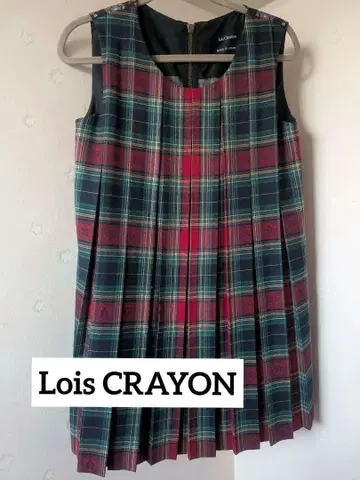 로이스크레용 타탄 체크 패턴 원피스