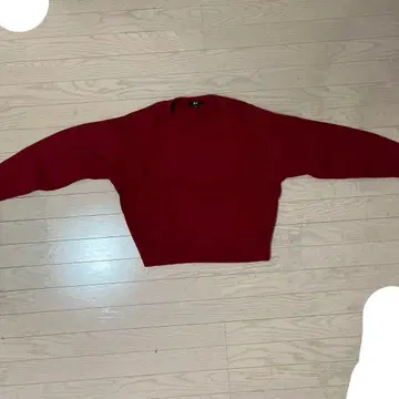 유니클로 C 스무스 코튼 크루넥 스웨터 L 사이즈 RED