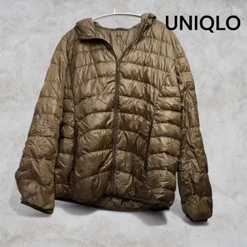 UNIQLO 울트라 라이트 다운 후드 부착 XL 짙은 갈색 브라운 경량