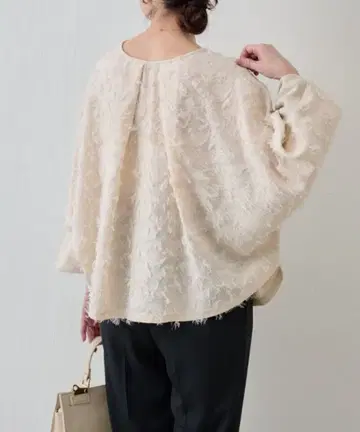 새상품급! BEARDSLEY 컷 자카드 콤비 풀오버 베이지