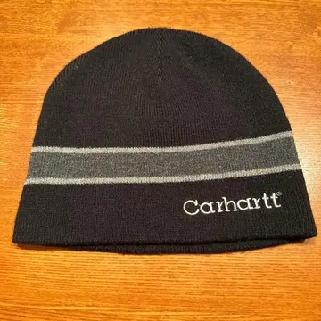 Carhartt 니트 모자 비니 로고 자수 블랙
