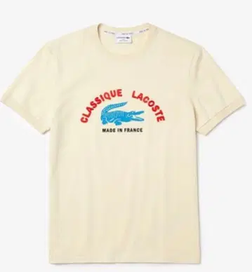 LACOSTE CLASSIQUE 칼리지 로고 코튼 T셔츠 라코스테