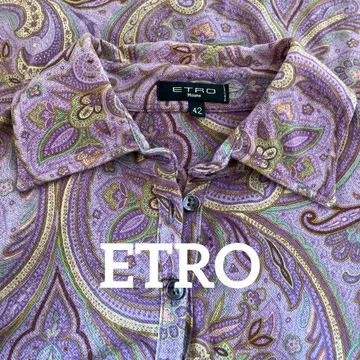 [ ETRO ] 에트로 페이즐리 무늬 긴팔 피케 셔츠