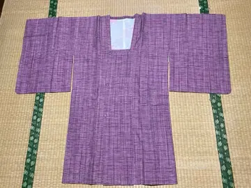 핑크 체크 무늬 도효 코트