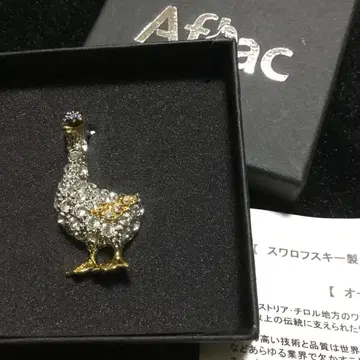 Aflac 스와로브스키 오리 브로치