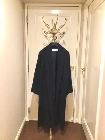 HIROKO KOSHINO 블랙 울 100% 롱 코트