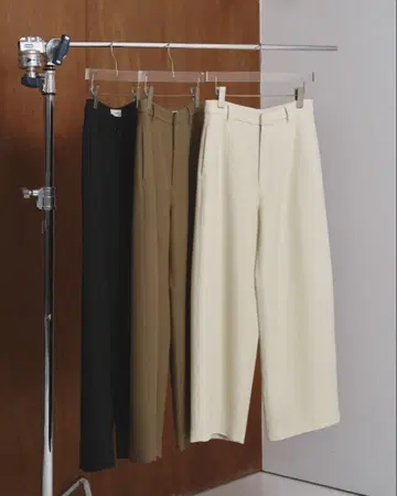 와이드 코쿤 트라우저 블랙 38